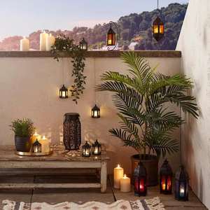 Maravilloso farol marroquí con revestimiento de polvo negro para decoración del hogar, decoración de habitación, jardín y decoración festiva, linternas de Metal - Product Image 2