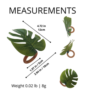 Anillo para Servilletas con Diseño de Hoja de Monstera Verde – Decoración de Mesa Tropical Hecha a Mano, Sostenible, Porta Servilletas Artesanal, Venta al Por Mayor OEM - Product Image 3