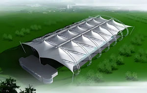 Grand Toit De Stade PVDF Structure De Membrane De Traction Court De Tennis Cour De Cricket Ville Stade Couverture De Toit Conception à Vendre - Product Image 5