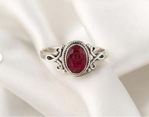 Anillo de Rubí Rosa, Anillo de Plata de Ley 925, Anillo Chapado en Oro Amarillo y Rosa, Anillo de Rubí Indio, Hecho a Mano, para Boda, por Exportador, Mejor Precio - Product Image 1