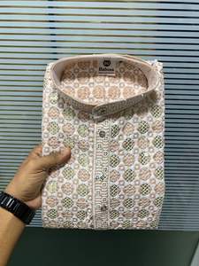 Nouvelle collection de pyjamas Kurta pour hommes en tissu royal classique de qualité supérieure avec broderie et sequins - Product Image 4