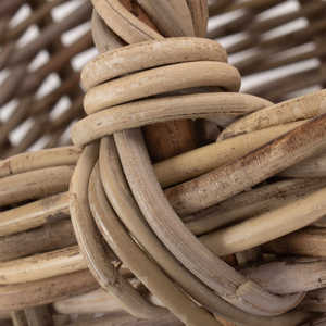 Cesta de compras de ratán gris Cesta de mercado elegante para un transporte conveniente - Product Image 3