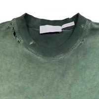 Erkek %100 Pamuklu Örme Güneşte Solmuş Vintage Ringer Tişört Asit Yıkama Regular Fit Serigrafi Baskı Özel Logo Harfli