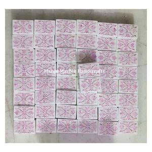 Boîte d'incrustation de marbre de produit de qualité supérieure d'emballage Standard de haute qualité avec travail d'incrustation personnalisé fabriqué à la main de nacre pour la décoration - Product Image 2