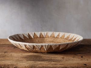 Panier mural en écorce de banane naturelle de haute qualité au meilleur prix, bol à fruits naturel et blanc fait à la main au Vietnam - Product Image 2