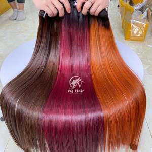Wholesale Super Double Drawn Virgin <b>Colored</b> Bone Straight <b>Hair</b> Extensions Best Supplier of Human <b>Hair</b> From Vietnam - Product Image 1