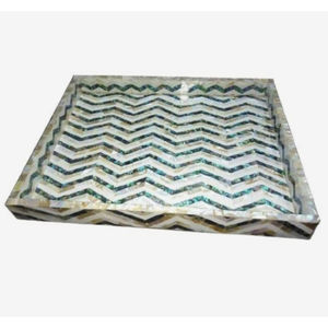 Mother of pearl kitchen serving tray round decorative tray modern table top <b>Ramadan</b> dates <b>chocolate</b> serving tray - Product Image 4