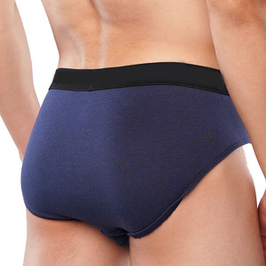 Calzoncillos en blanco de algodón 100% azul marino para hombre de alta calidad, calzoncillos para hombre con logotipo personalizado, ropa interior a la venta, bóxers para hombre con bajo MOQ - Product Image 2