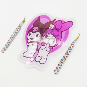 Nuevas llegadas Azulejos de pestañas en forma de corazón Hello Kitty Azulejos de pestañas Personalizar Azulejo de pestañas visón Magnético Sostenible Logo Embalaje - Product Image 3