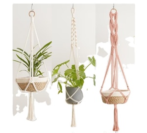 Modern China Black Gold Decor Europe Style Plant Hanger Indoor Customized Macrame Plant Hanger for <b>Wall</b> and Window Decoration - Product Image 1