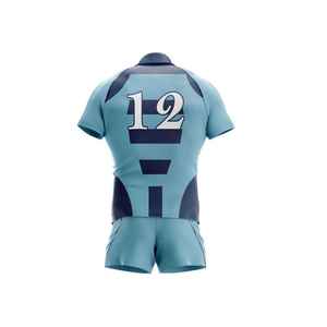 Vente en gros d'uniformes de rugby avec maillots et shorts en polyester durable disponibles en plusieurs tailles pour les joueurs de tous âges - Product Image 3