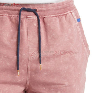 Men Acid Wash Biker Shorts 100% Cotton Casual Tapered Fit Quick Dry <b>Knee</b> Length - Product Image 5