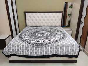 <span class=keywords><strong>Lenzuola</strong></span> a tema mandala in cotone stampato in bianco e nero su misura sun and moon ideali per la rivendita da negozi boho e hippie