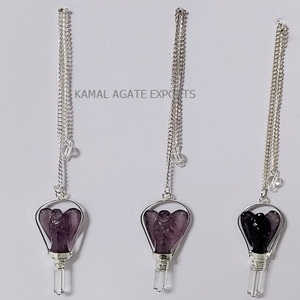 Améthyste Ange Reiki Pendule de radiesthésie Cristal sculpté Quartz Pierre précieuse Chakra Style à vendre - Product Image 1