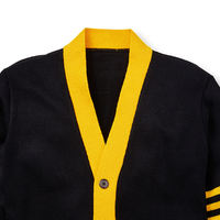 Cardigan grec personnalisé pour sororité, pull en tricot brodé à col en V, unisexe, grandes tailles, style universitaire, vente en gros, OEM, marque privée