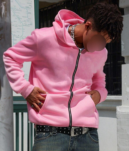 Sweat-shirts vintage pour hommes avec logo brodé, style unique, streetwear, nouvelle tendance, fermeture éclair, 100% coton molletonné, imprimé contrasté - Product Image 4