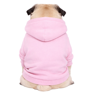 Personalised Pink Patch <b>Dog</b> <b>Hoodie</b> Cozy Cotton Blend Puppy Sweatshirt with Custom Initial Design - Product Image 2