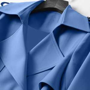 Gabardina elegante de moda ligera para mujer, abrigo informal con cinturón Popular, cierre de un solo pecho, característica sostenible de secado rápido - Product Image 3