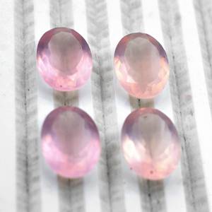 Piedra de corte facetado ovalada de cuarzo rosa de gran venta, piedra preciosa de cuarzo rosa Natural calibrada para joyería de moda, precios de fábrica - Product Image 3