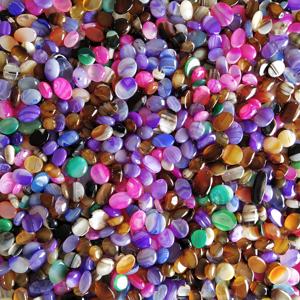 Agate à bandes multicolore naturelle Cabochon lisse en vrac Pierre agate à bandes multi-feu de concepteur pour la fabrication de bijoux Lot - Product Image 1