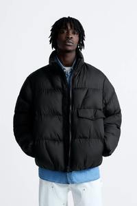 2025 personnalisé hommes High Street Style col montant doudoune épais vers le bas coton rembourré hiver bulle manteau personnalisable - Product Image 2