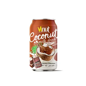 Coconut Milk Drink w Chocolate | 330ml (Pack of 24) VINUT, Plant Based, Non-GMO, No Added Sugar, Essential Electrolytes, OEM ODM