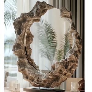 Sculpture abstraite vintage en laiton et aluminium, art décoratif en métal, statue décorative, figurine en métal pour hôtel, décoration de table à domicile - Product Image 6