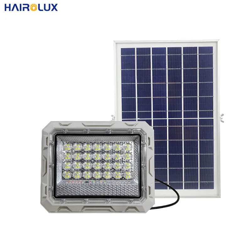Hairolux vườn không thấm nước siêu sáng ABS IP66 30 Wát năng lượng mặt trời đèn pha LED Flood Lights