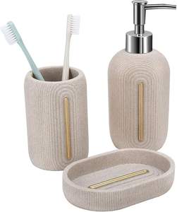 Juego de baño de resina decorativa con texturas únicas Juego de baño de resina de alta durabilidad a precio barato - Product Image 2