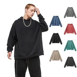 Sweats à capuche surdimensionnés Pullover Washed hoodie Unisex Custom High Quality 100% Cotton streetwear heavyweight French Terry - Product Image 2