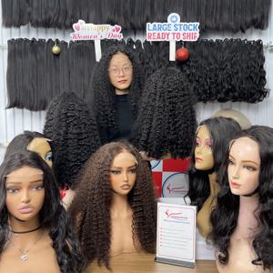 Extensions de cheveux humains du Vietnam, double trame, noires, bouclées à la vapeur, machine à boucler les cheveux à la vapeur - Product Image 1