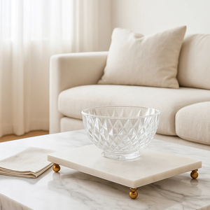 Support de gâteau en marbre haut de gamme de luxe plateau de service en pierre naturelle élégant plateau organisateur d'affichage de Dessert personnalisable plateau recyclable - Product Image 2