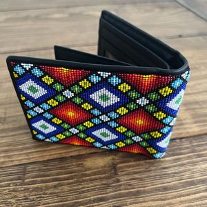Tribal Handmade Seed Beads <b>Wallet</b> <b>with</b> <b>Zip</b> Closure Vibrant Color Seed Beads Handmade <b>Wallet</b> <b>with</b> Tassel - Product Image 5