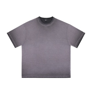 เสื้อยืดผ้าฝ้ายธรรมดาฟอกสีกรดเสื้อยืดผู้ชายแบบสตรีทเสื้อยืดซักได้ออกแบบโลโก้ได้ตามต้องการ - Product Image 2