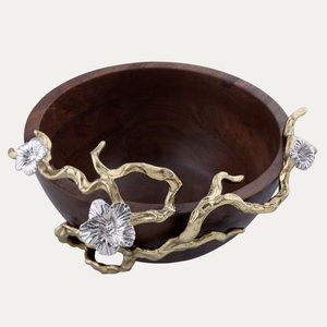 Eco-friendly Modern <b>White</b> Orchid Wood Salad <b>Bowl</b> for Wedding Decorative Tabletop Kitchen Accessories for Home Food <b>Serving</b> <b>Bowl</b> - Product Image 2