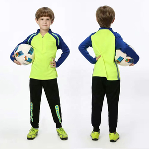 2025 personnalisé Football à manches longues haut d'entraînement demi Zip équipe uniformes scolaires Football enfants survêtements pour garçons survêtement d'entraînement - Product Image 5