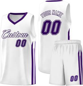 Conjuntos de uniformes de baloncesto de poliéster 2025 sublimación impresa al por mayor diseño personalizado malla transpirable - Product Image 3