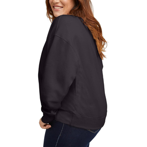 Sweat-shirt à col rond en coton 100% pour femme, broderie hivernale, molleton épais de haute qualité, logo personnalisé, adultes - Product Image 4