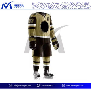 ชุดเครื่องแบบฮ็อกกี้น้ำแข็งของผู้ชายชุดเสื้อและกางเกงผ้าระบายอากาศ - Product Image 3