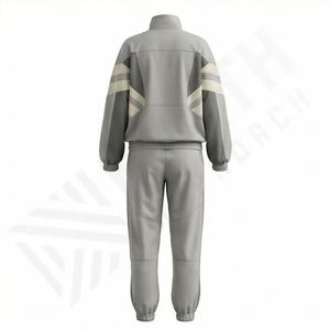 ชุดวอร์มผู้หญิงผ้าฝ้ายเนื้อดีคุณภาพสูง สไตล์วินเทจ ระบายอากาศได้ดี น้ำหนักปานกลาง แบบ 2 ชิ้น ไซส์พลัส เสื้อฮู้ดดี้และกางเกงจ็อกเกอร์ - Product Image 2