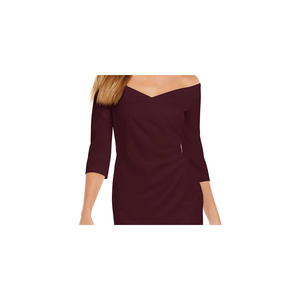 Abito tubino viola Calvin Klein da donna, comodo, con spalle scoperte, taglia 4 - Product Image 2