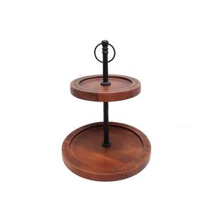 แท่นวางเค้กไม้ทรงกลมดีไซน์คลาสสิกอุปกรณ์ตกแต่งตามธรรมชาติสำหรับงานแต่งงานงานวันเกิดปาร์ตี้ - Product Image 2