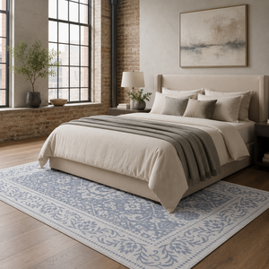 Netline Home Gallery Medallion Navy Blue Traditional <b>Washable</b> <b>Rug</b> - Product Image 5