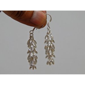 Boucles d'oreilles en argent sterling 925 avec zircon cubique naturel Cadeau idéal pour elle avec crochet Petite boucle d'oreille-Modèle E0060-GS - Product Image 5