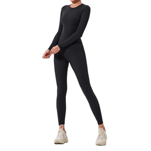 2pcs Women's Solid Gym Outfit Workout Training Tights and T-Shirt Set Yoga Wear for Outdoor <b>Running</b> Sports <b>Padded</b> Suit - Product Image 5