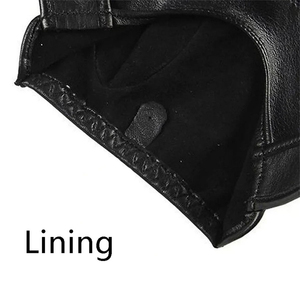 Gants de conduite classiques à doigts entiers en peau de mouton véritable pour hommes Mode d'hiver Cuir sain pour un usage quotidien - Product Image 5