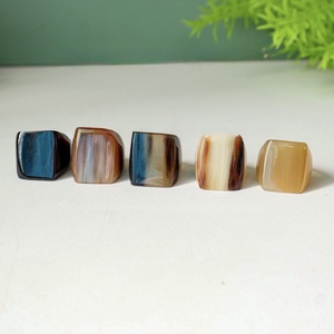 Buffalo Horn <b>Ring</b> Polished Party Ware Jewelry for Wedding Anniversary Hot Sale Color Natural Horn - Product Image 2