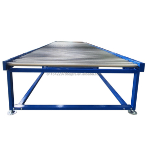 Schwerlast-Edelstahl-Schwerkraft-Rollenfördersystem für Kisten Paletten Produktionsanlagen Lager Logistik - Product Image 1