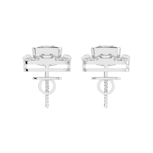 Pendientes Clásicos de Diamantes Brillantes para Mujer en Oro Amarillo Platino o Oro Blanco y Oro Rosa, de Estilo Clásico, De La Marca, De La Marca DE LA Marca - Product Image 4