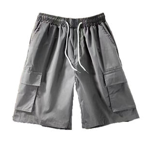 Cargo Casual Shorts Boys Trend Loose Fashion Summer Ice Silk Men Big Pocket Quarter PantsDDP envío - Product Image 3